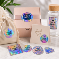 Etiquetas Rectangulares Holográficas Plateadas con Láser, Rollo de Etiquetas Personalizadas para Empaquetado de Cosméticos, Frascos de Alimentos, Electrónicos, Marca Privada OEM