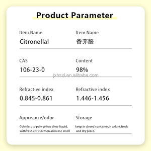Vente en gros OEM ODM Fabricant <span class=keywords><strong>Citronellal</strong></span> 98% <span class=keywords><strong>Citronellal</strong></span> pur pour parfum 106-22-9 en vrac - Product Image 6