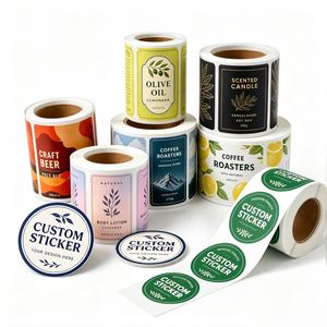 Private Logo Roll Adhesive Vinyl <b>Sticker</b> Printing Business With Brand Custom Label <b>Stickers</b> - Product Image 1