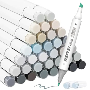 Marcadores de Alcohol de Punta Fina y Punta Biselada, Juego de Marcadores de Doble Punta para Dibujo Artístico, para Artistas Adultos, para Colorear e Ilustrar - Product Image 1
