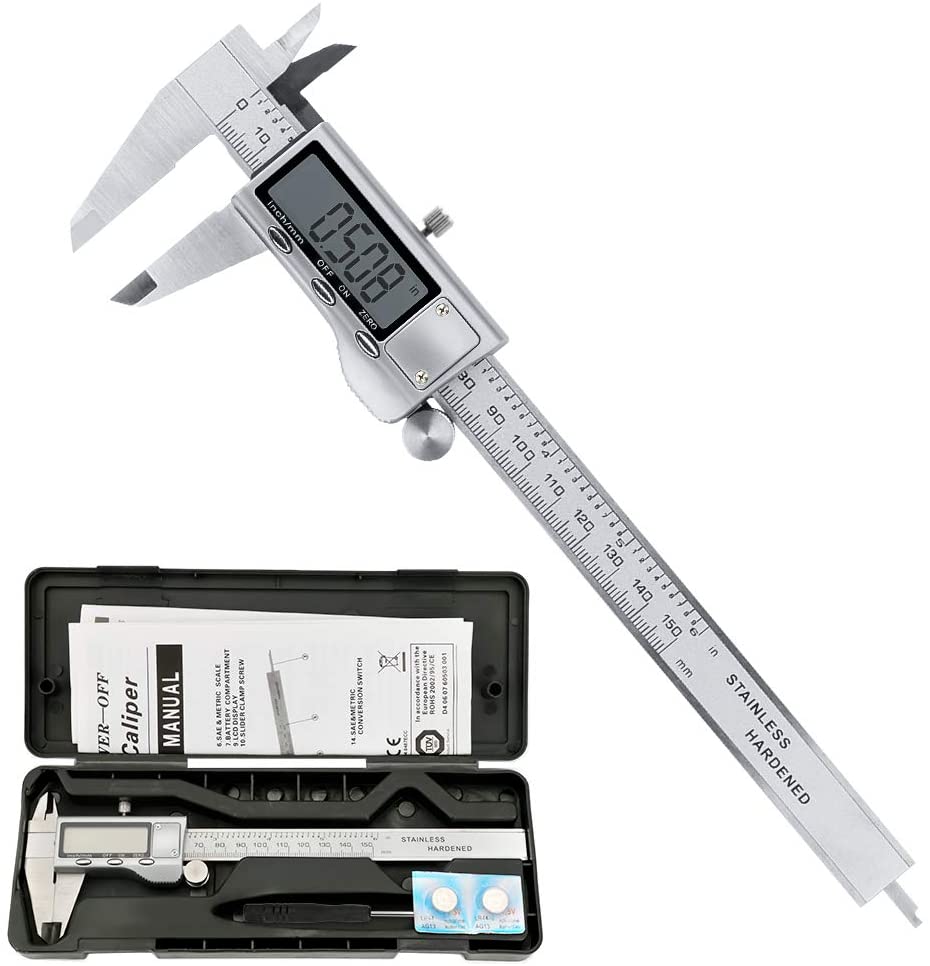 6 Inch/150mm Stainless Steel Vernier Caliper,All Metal electronic digital vernier caliper High Precision Measuring Caliber