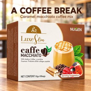 Miscela per <span class=keywords><strong>Caffè</strong></span> <span class=keywords><strong>Macchiato</strong></span> al Caramello 100g con Collagene e Probiotici, Etichetta Personalizzata - Product Image 2