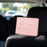 Porte-cartes manuel personnalisé pour voiture Boîte à gants Organisateur de documents automobiles Carte de crédit pour permis de conduire Designer Porte-cartes