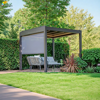 Pergola rétractable en aluminium 4x6 avec toit à lames orientables, abri de jardin écologique, stores d'ombrage pour terrasse, pergola de patio, cour arrière