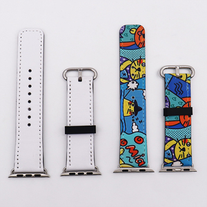 Bracelets de montre intelligents en cuir vierges pour sublimation, personnalisables par impression par transfert thermique, pour bracelets de montre - Product Image 1