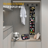 Patchs Titulaire Livret Crochet et Boucle Bande Brassard Collection Mur Tactique Patch Affichage Pliable Stockage Tissu Panneaux Conseil