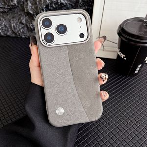 Nouveau pour Apple pour <span class=keywords><strong>iPhone</strong></span> 17 Pro Max <span class=keywords><strong>coque</strong></span> de téléphone <span class=keywords><strong>coque</strong></span> de grain de vache de luxe couture housse de protection anti-chute pour 13h00 et 13h00 - Product Image 5