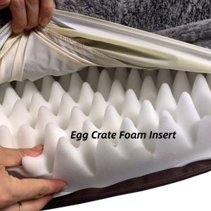 वाटरप्रूफ मानव कुत्ते बिस्तर स्मृति फोम हटाने योग्य और धोने योग्य कवर मखमली सोफा कुत्ते बिस्तर - Product Image 4