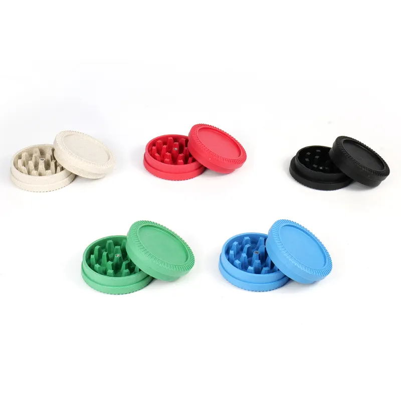 Hoorns Bee Hot Koop Groothandel Biologisch Afbreekbaar 63Mm Plastic 2 Layer Roken Grinder Plantaardige Vezels Grinder