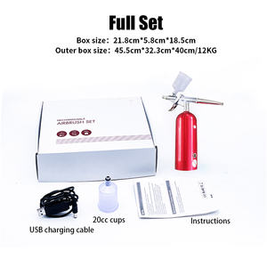 New Nail Painting Cake Air Brush Makeup Cordless Airbrush Compressor Kit <span class=keywords><strong>Tatoo</strong></span> Gun - Product Image 5