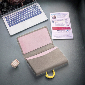 Women's Genuine Leather <b>Business</b> <b>Card</b> <b>Holder</b> Magnetic Closure Slim Large Capacity (50 <b>Cards</b>) Stain-Resistant Bi-Color <b>Card</b> 55g - Product Image 3