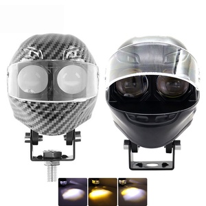 ไฟสปอร์ตไลท์ LED สำหรับมอเตอร์ไซค์ 18W สองสี ไฟหน้าแบบสองดวง ไฟตัดหมอกสำหรับมอเตอร์ไซค์ รถบรรทุก - Product Image 1