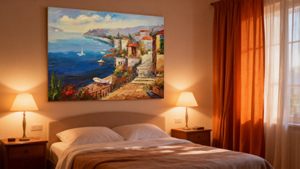 Pinturas de Paisajes en Lienzo de Villas junto <span class=keywords><strong>al</strong></span> Mar de Venecia, Escenas de Lagos, Acrílico Pintado a Mano, Números Personalizables, Fácil Manualidad DIY - Product Image 3