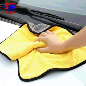 Microfibra de doble cara <span class=keywords><strong>pila</strong></span> torcido coche secado toalla venta al por mayor del OEM personalizado - Product Image 5