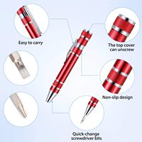Ensemble de tournevis personnalisé BST avec logo, cadeaux, outil multifonction, outil pratique, aluminium, 8 en 1, magnétique, de poche, de précision, mini-gadgets