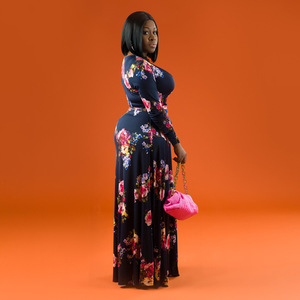 Vêtements pour femmes Robe moulante décontractée à manches longues 5XL Grande taille Vêtements pour femmes Robes pour femmes grande taille - Product Image 4