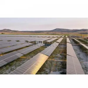Sistem pelacakan tenaga surya pintar sumbu tunggal, 1MW dudukan tanah sistem pelacakan Panel surya sumbu tunggal pelacak tenaga surya