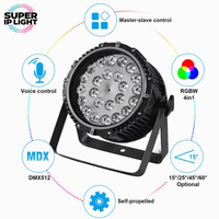 Projecteur LED Par 24x10W RGBW 4-en-1 IP20 DMX512 à activation sonore pour scène, discothèque, mariage, fête, événement