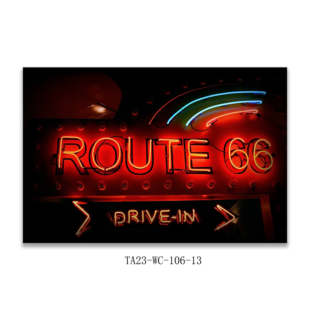 Red dark road sign frame decorative canvas art prints paintings modern wall pictures wall art living room decor hotel bedroom