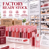 Teinte à lèvres veloutée longue tenue RTS 4ml, effet mat, 6 teintes, faible MOQ 2 pièces, vente en gros, logo personnalisé
