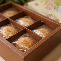 Boîte cadeau personnalisée RDY avec compartiments individuels et plateau d'insertion pour pâtisseries, desserts, gâteaux de lune, biscuits et emballages alimentaires