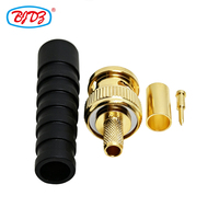 Conector Coaxial RF SDI BNC de Fábrica con Conector Flex5 1855A Completamente Chapado en Oro con Funda Protectora