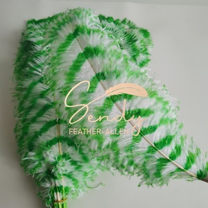 <span class=keywords><strong>Plumes</strong></span> d'autruche zébrées multicolores de 65-70 cm en gros pour coiffures Danza Azteca et décorations de costumes de carnaval - Product Image 5
