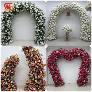 SMOOTH New Trend Artificial Flower Wedding Arch Flower Arrangement Wedding Orange Flower Ball Sets - Product Image 4