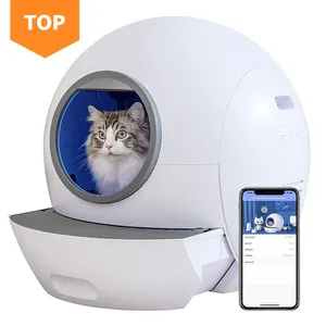 Большой Автоматический умный туалет для кошачьего туалета ЕС США автоматическая самоочищающаяся кошачий наполнитель