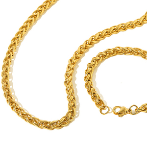Cadena de Eslabones de Acero Inoxidable Chapada en Oro PVD de 18K para Hombre, Diseño Moderno y Personalizado de Fábrica, para la Fabricación de Joyería - Product Image 1