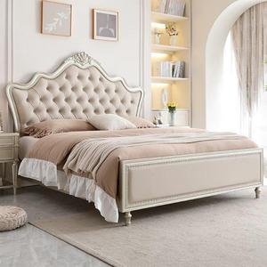 <span class=keywords><strong>Lit</strong></span> King Size <span class=keywords><strong>de</strong></span> Luxe Européen Minimaliste Français Rembourré en Cuir Plate-forme en <span class=keywords><strong>Bois</strong></span> Double Master Queen Lits en <span class=keywords><strong>Bois</strong></span> - Product Image 1