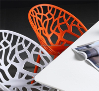 Chaise de véranda empilable en plastique, mobilier d'extérieur moderne pour cuisine, café, hôtel, restaurant, bon marché