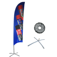 Drapeau de plage de plumes de festival de publicité commerciale promotionnelle imprimée extérieure