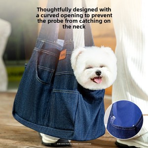 Mochila y Bolsa de Transporte para Mascotas, Diseño Casual con Bolsillos de Mezclilla, Gran Capacidad, para Perros y Gatos - Product Image 2