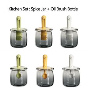 Custom 300ml Telescopic Glass Seasoning <b>Jar</b> Bottle Retractable <b>Spice</b> <b>Jars</b> Containers with Slide Spoon for Herbs Condiments Salt - Product Image 6