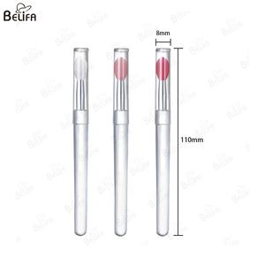 Nuevo con tapa de cubierta Mini cepillo sombra de ojos Color de labios Máscara de labios Aplicador de Arte de uñas Crystal Stick cepillo de brillo de labios de silicona transparente - Product Image 2