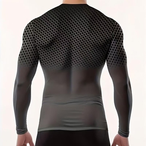 T-shirt de compression respirant à manches longues pour homme, idéal pour le MMA, la course, le BJJ, le fitness et les arts martiaux - Product Image 3