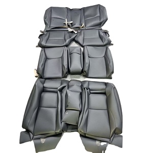 Housse de siège de voiture de remplacement complète en cuir nappa noir personnalisé pour <span class=keywords><strong>Toyota</strong></span> Crown 2012 - Product Image 1