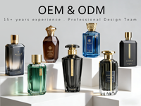 Flacon de parfum en verre rond à fond épais de 50 ml avec col en aluminium, pulvérisateur à baïonnette, flacon de parfum ou de cologne avec bouchons