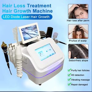 Macchina per l'analisi della pelle e dei capelli per saloni di bellezza, rilevatore di follicoli piliferi e del cuoio capelluto, attrezzatura per la cura di capelli e cuoio capelluto con 7 manipoli di lavoro - Product Image 1