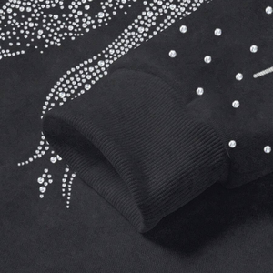 KingSen High Quality 100% Cotton Rhinestone Pullover Hoodie Acid Washed French Terry Men's <b>Hip</b> Hop Printed Spring - Product Image 6