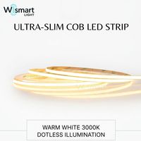 Bande lumineuse LED COB 12V 2,7 mm 3000K 6500K ultra-étroite avec télécommande WiFi Bluetooth pour rétroéclairage d'ordinateur et de télévision