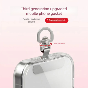 สติกเกอร์สายคล้องโทรศัพท์สแตนเลสบางเฉียบ 0.2 มม. หมุนได้ 360 องศา โลหะเต็มแผ่น สำหรับเคสแบบครอบคลุมเต็มตัว ไม่รบกวนการชาร์จ - Product Image 6