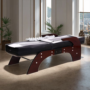 Pop Relax Calefacción infrarroja Precio al por mayor Hot Stone Spa Center Terapia de espalda Cuidado corporal Cuerpo completo Térmico Jade Rodillo Cama de masaje - Product Image 3