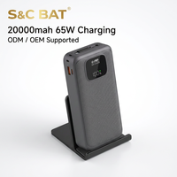 Batterie Li-Polymère Haute Capacité 20000mAh, Power Bank, Entrée/Sortie Type-C, Charge Rapide 30W/65W, Utilisation Extérieure Portable, Logo Personnalisé