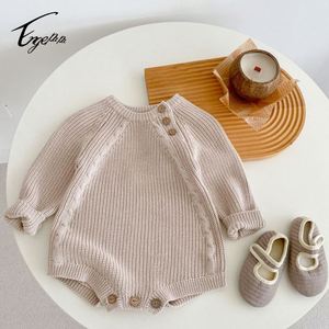 Macacão de Malha de Manga Longa para Bebês Engepapa Outono, Moda Infantil, Roupa de Algodão para Meninas - Product Image 1