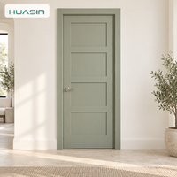 Porte intérieure en bois blanche, design de panneau personnalisé, prix d'usine, vente en gros, fabricant de portes de chambre à coucher