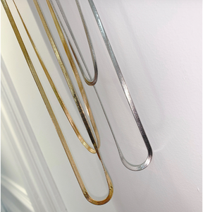 Collane a Catena <span class=keywords><strong>Piatta</strong></span> in Acciaio Inossidabile Placcato <span class=keywords><strong>Oro</strong></span> 18K, Accessori per Creazione di Gioielli Fai-da-Te - Product Image 3