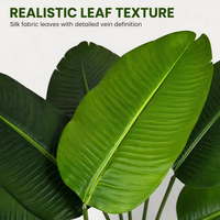 Plante artificielle de bananier du voyageur de 120 cm, fausse plante en plastique, bonsaï artificiel pour la décoration intérieure et de jardin