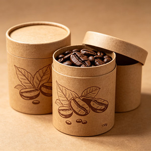 Recyclable Biodegradable Kraft Paper Tube <b>Empty</b> Cardboard Container Packaging With Stamping and Vanishing - Product Image 1